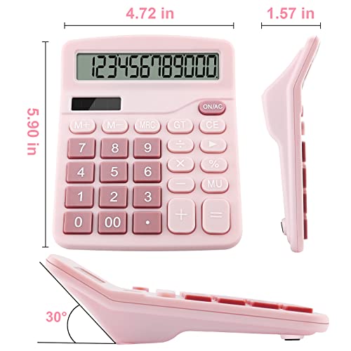 Office Desk Calculator 12 Digits (Pink)