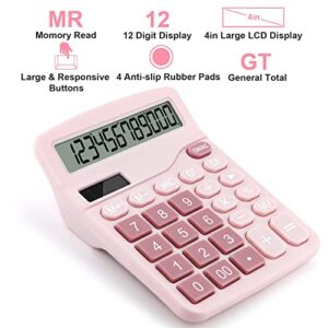 Office Desk Calculator 12 Digits (Pink)