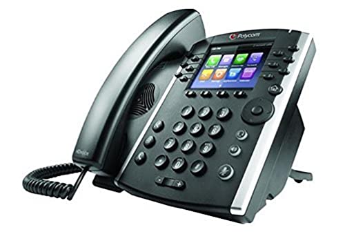 Poly - VVX 411 12-Line VOIP Business Phone (Polycom) - Desk Phone with Handset - POE - Power Supply Not Included - 3.5" Color Display