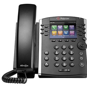 Poly - VVX 411 12-Line VOIP Business Phone (Polycom) - Desk Phone with Handset - POE - Power Supply Not Included - 3.5" Color Display