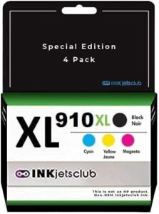 hp 910xl 4 pack compatible ink cartridge replacement for high yield cartridges. works for hp officejet pro 8028 8035 8022 8024 8025 printers