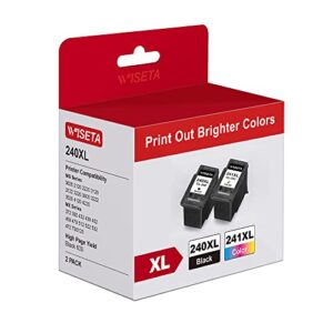 PG-240 XL/CL-241 XL Ink Cartridges Replacement for Canon 240xl 241xl PG-240XL CL-241XL for Canon PIXMA TS5120, MG3620, MG2120, MG3120, MG4120, MG2220, MG3220, MG4220, MG3520, MX472 (1 Black, 1 Color)