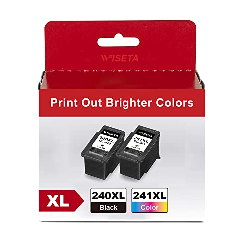 PG-240 XL/CL-241 XL Ink Cartridges Replacement for Canon 240xl 241xl PG-240XL CL-241XL for Canon PIXMA TS5120, MG3620, MG2120, MG3120, MG4120, MG2220, MG3220, MG4220, MG3520, MX472 (1 Black, 1 Color)