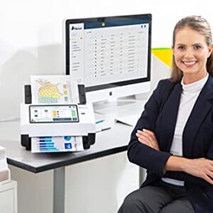 Raven Pro Document Scanner - Huge Touchscreen, High Speed Color Duplex Feeder (ADF), Wireless Scan to Cloud, WiFi, Ethernet, USB, Home or Office Desktop