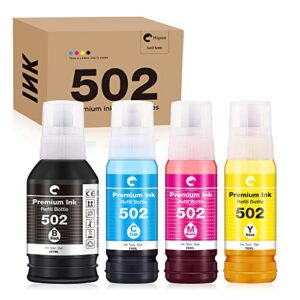 hiipoo compatible t502 502 (not for sublimation) ink refill bottles for ecotank et-2750 et2760 et-2803 et-3750 et-4750 et-3760 et-4760 et-2850 et-4850 et-3700 et-3710 et-15000 et-2800 st-4000 printer