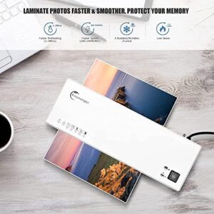 Laminator, 4 in 1 Laminator Machine with 40 Laminating Sheets, A4 Laminating Machine Hot and Cold with Paper Trimmer and Corner Rounder, 9 Inches Personal Thermal Laminator for Home School Office