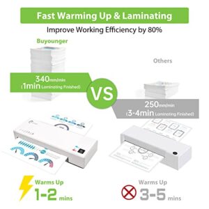 Laminator, 4 in 1 Laminator Machine with 40 Laminating Sheets, A4 Laminating Machine Hot and Cold with Paper Trimmer and Corner Rounder, 9 Inches Personal Thermal Laminator for Home School Office