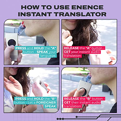 Muama Enence Instant Two-Way Translator. Portable Real-time Translation in 36 Different Languages. Perfect as a Pocket Dictionary and for Learning, Travel and Business Communications