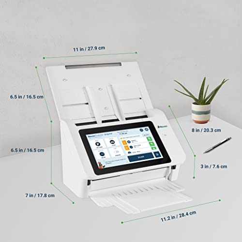 Raven Original Document Scanner - Huge Touchscreen, Color Duplex Feeder (ADF), Wireless Scanning to Cloud, WiFi, Ethernet, USB, Home or Office Desktop (2nd Gen)