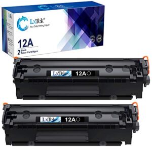 lxtek compatible toner cartridge replacement for hp 12a q2612a compatible with laserjet 1012 1022 1020 1018 1022n 1010 3015 3050 3030 3052 3055 m1319f printers (2 black, high yield)