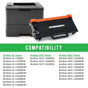 LINKYO Compatible Toner Cartridge Replacement for Brother TN850 TN-850 TN820 (2-Pack, High Yield Black, Design V2)