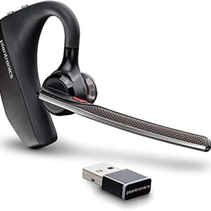 Plantronics - Voyager 5200 UC (Poly) - Bluetooth Single-Ear (Monaural) Headset - Compatible to connect to your PC and/or Mac - Works with Teams, Zoom & more - Noise Canceling