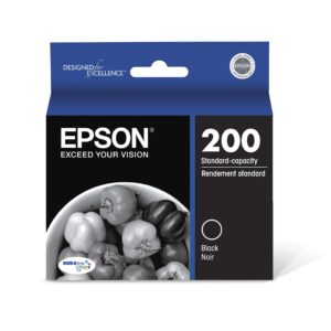epson t200 durabrite ultra ink standard capacity black cartridge (t200120-s) for select epson expression and workforce printers