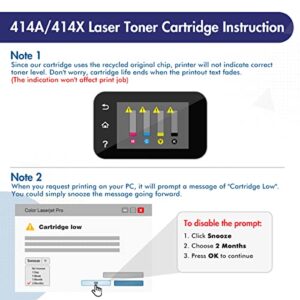 INFITONER 414A Toner Cartridges 4 Pack (with Chip) Compatible Replacement for HP 414A 414X W2020A for HP Color Pro MFP M479fdw M479fdn M454dw M454dn Printer Ink (Black Cyan Magenta Yellow)