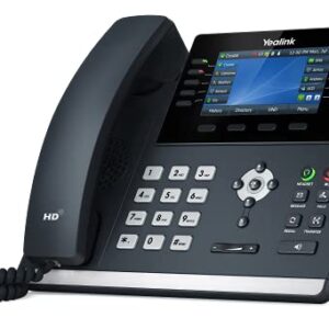 Yealink T46U IP Phone, 16 VoIP Accounts. 4.3-Inch Color Display. Dual USB 2.0, Dual-Port Gigabit Ethernet, 802.3af PoE, Power Adapter Not Included (SIP-T46U)