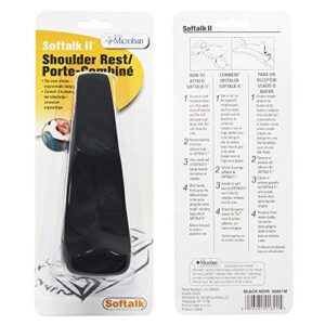 Softalk II Black Phone Shoulder Rest | Landline Telephone Accessory (00801M)