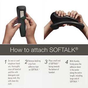 Softalk II Black Phone Shoulder Rest | Landline Telephone Accessory (00801M)