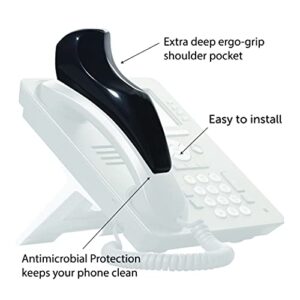 Softalk II Black Phone Shoulder Rest | Landline Telephone Accessory (00801M)