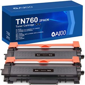 tn760 tn730 remanufactured toner cartridges replacement for brother tn760 tn730 tn-760 tn-730 for mfc-l2710dw mfc-l2750dw hl-l2395dw hl-l2350dw hl-l2370dw (black, 2-pack tn-760)