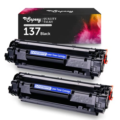 Sepeey Compatible for Canon 137 Black Toner Cartridge, Use with Canon ImageClass MF216n MF227dw MF236n MF249dw MF242dw MF244dw MF247dw MF229dw MF232w MF212w D570 LPB151dw Printer, 2Pack Replacement