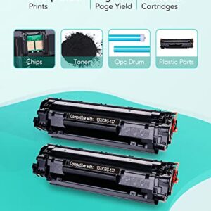 Sepeey Compatible for Canon 137 Black Toner Cartridge, Use with Canon ImageClass MF216n MF227dw MF236n MF249dw MF242dw MF244dw MF247dw MF229dw MF232w MF212w D570 LPB151dw Printer, 2Pack Replacement