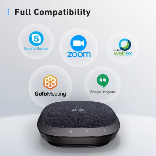 Anker PowerConf S330 USB Speakerphone, Conference Microphone for Home Office, Smart Voice Enhancement, Plug and Play, 360° Voice Coverage via 4 Microphones, and Powerful Sound