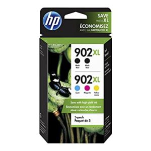 HP 902Xl (6Za01an) Ink Cartridges (Cyan Magenta Yellow Black) 5-Pack in Retail Packaging