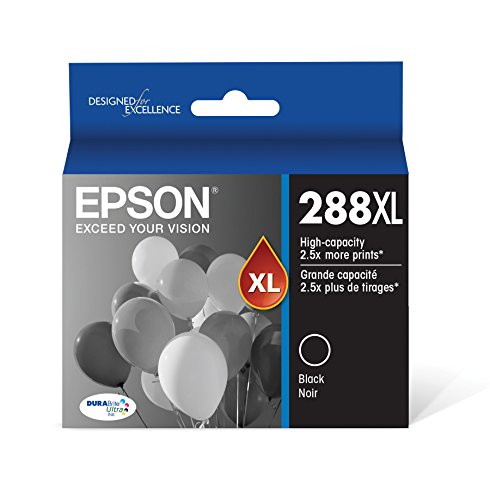 EPSON T288 DURABrite Ultra -Ink High Capacity Black -Cartridge (T288XL120-S) for select Epson Expression Printers