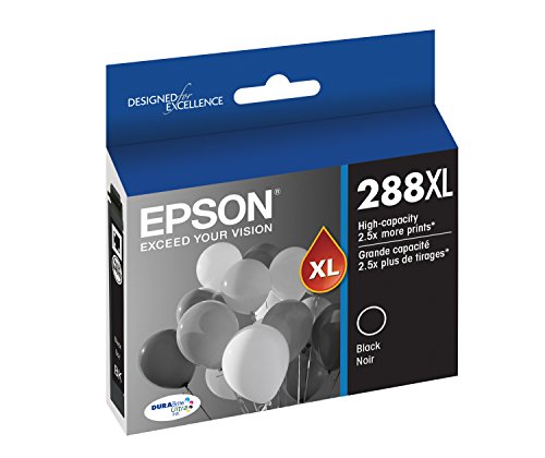 EPSON T288 DURABrite Ultra -Ink High Capacity Black -Cartridge (T288XL120-S) for select Epson Expression Printers