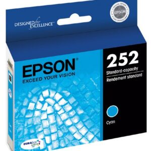 EPSON T252 DURABrite Ultra Ink Standard Capacity Cyan Cartridge (T252220-S) for select Epson WorkForce Printers