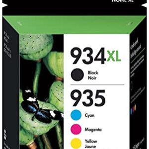 HP 935 / 934Xl (N9h66fn) Ink Cartridges (Cyan Magenta Yellow Black) 4-Pack in Retail Packaging (1981033)