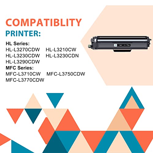 inkalfa Compatible TN227 TN-227 Toner Cartridge Replacement for Brother TN227 TN223 TN 227 223 HL-L3290CDW MFC-L3770CDW MFC-L3750CDW HL-L3270CDW HL-L3210CW Printer (TN-227BK/C/M/Y High Yield, 5 Pack)