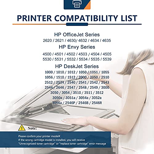 Ankink 61XL Black Ink Cartridge Combo Pack (2pcs) for Hp 61 Hp61 XL 61XL HP61XL Printer Ink Black for HP Envy 4500 5530 4502 5535 5534 officejet 4630 4635 Deskjet 1000 1010 1510 Series Printer Ink