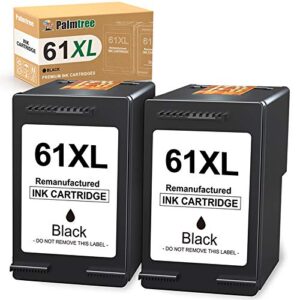 palmtree remanufactured ink cartridge replacement for hp 61xl 61 xl for hp envy 4500 5535 5530 5534 officejet 4635 2620 4630 deskjet 1010 1000 2540 1055 1510 1512 2510 2512 3050a printer ink (2 black)