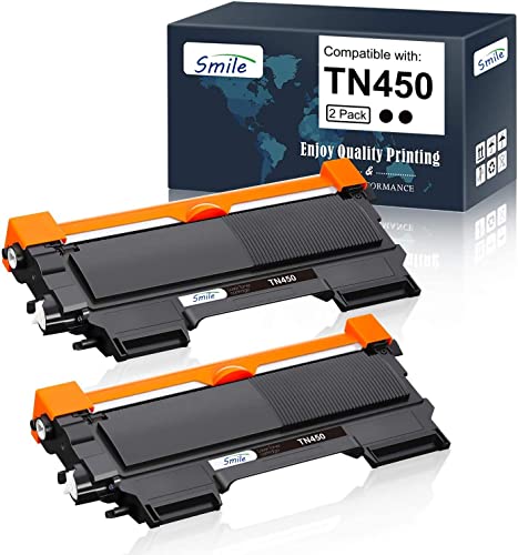 Compatible Toner Printer Cartridge Replacement for Brother TN450 TN-450 TN420 TN-420 (2 Black) for HL-2270DW HL-2280DW HL-2230 HL2240 MFC-7360N MFC-7860DW DCP-7065DN IntelliFax 2840