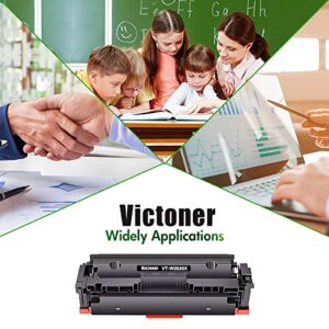 VICTONER 414X 414A Toner Cartridges 4 Pack (with Chip) Compatible Replacement for HP 414X 414A W2020X Work for HP Color Pro MFP M479fdw M454dw M479fdn M454dn Printer Ink (Black Cyan Magenta Yellow)