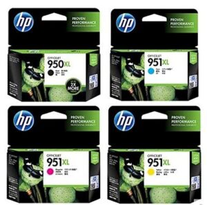 4-pack replacement set for hp 950xl 951xl ink cartridges, latest chipset, compatible with hp officejet pro 8610 8620 8600 8600 plus 8100 8630 8640 8660 8615 8625 251dw 271dw printer