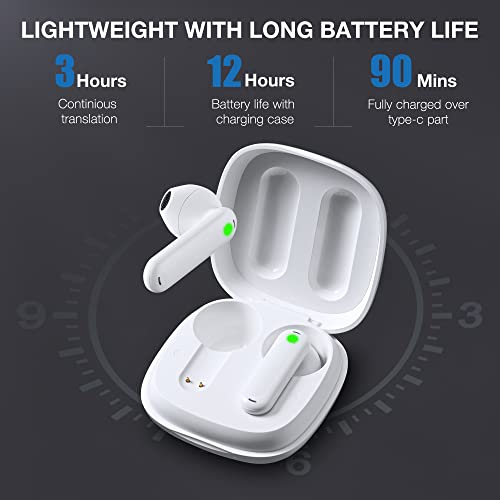 Timekettle WT2 Edge/W3 Translator Device - Bidirection Simultaneous Translation, Language Translator Device with 40 Languages & 93 Accent Online, Translator Earbuds with APP, Fit for iOS & Android