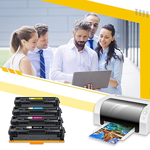 Toner Bank Compatible Toner Cartridge Replacement for HP 206A 206X W2110A W2110X for HP Color Pro M283fdw M255dw MFP M283cdw M282nw M283 M255 Printer Ink (Black Cyan Yellow Magenta, 4-Pack)