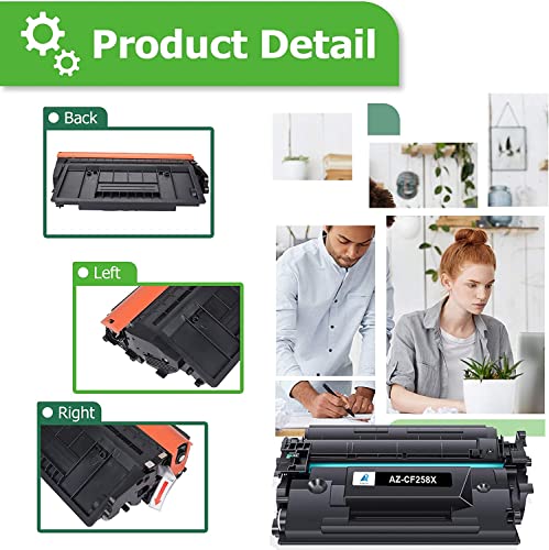 Aztech Compatible Toner Cartridge Replacement for HP 58X CF258X 58A CF258A for HP Pro M404n M404dn M404dw MFP M428fdw M428dw M428fdn High Yield Printer Toner (Black 2-Pack)