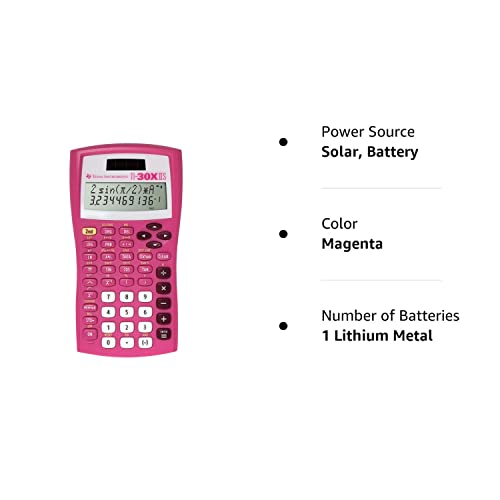 Texas Instruments TI-30X IIS Scientific Calculator – Pretty Pink