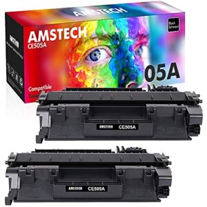05a ce505a 2 pack toner cartridge ce505d compatible replacement for hp ce505a toner cartridge for p2035 p2035n p2055dn 2055dn 2035n p2030 p2050 p2055d p2055x printer black