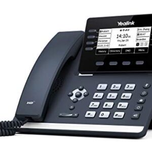 Yealink T53W IP Phone, 12 VoIP Accounts. 3.7-Inch Graphical Display. USB 2.0, 802.11ac Wi-Fi, Dual-Port Gigabit Ethernet, 802.3af PoE, Power Adapter Not Included (SIP-T53W)