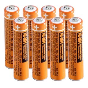 ni-mh aaa rechargeable battery 1.2v 700mah 8-pack hhr-4dpa aaa batteries for panasonic cordless phones, remote controls, electronics