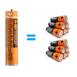 NI-MH AAA Rechargeable Battery 1.2V 700mah 8-Pack HHR-4DPA AAA Batteries for Panasonic Cordless Phones, Remote Controls, Electronics