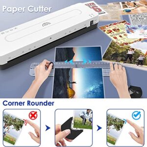 Laminator Machine 13Inch Laminating Machine - A3 Lamination Machine with 30 Laminating Pouches, Cold and Thermal Laminator Kit with Paper Cutter and Corner Rounder for Office Home School Use