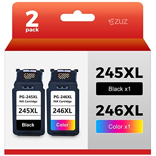 245XL 246XL Ink Cartridges Combo Pack Replacement for Canon PG-245XL CL-246XL for Printer Ink Canon 245 XL 246 XL for Pixma TR4520 MX492 MG2522 MG2500 MX490 TS3122 TS202 TS3322 Printer