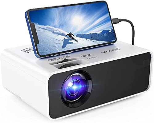 SMONET 1080P Movie Projector 4K 7500L Home Projector Video TV Projector Portable Mini Projector Outdoor Indoor Wall Compatible with TV Stick Laptops PC PS5 HDMI USB