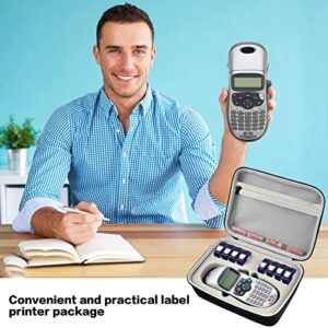 Case Compatible with DYMO LetraTag LT-100H Handheld Label Maker Machine, Holder for Labeler Makers Printer Machine & Labeling Tapes Refills, Box with Mesh Pocket for Batteries Accessories (Case Only）