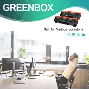 GREENBOX Compatible Toner Cartridge Replacement for HP CF248A 48A for HP Laserjet Pro M15w M15a M16a M16w HP Laserjet MFP M28w M28a M29a MFP M29w 248A Printer Toner (Black 2 Pack)